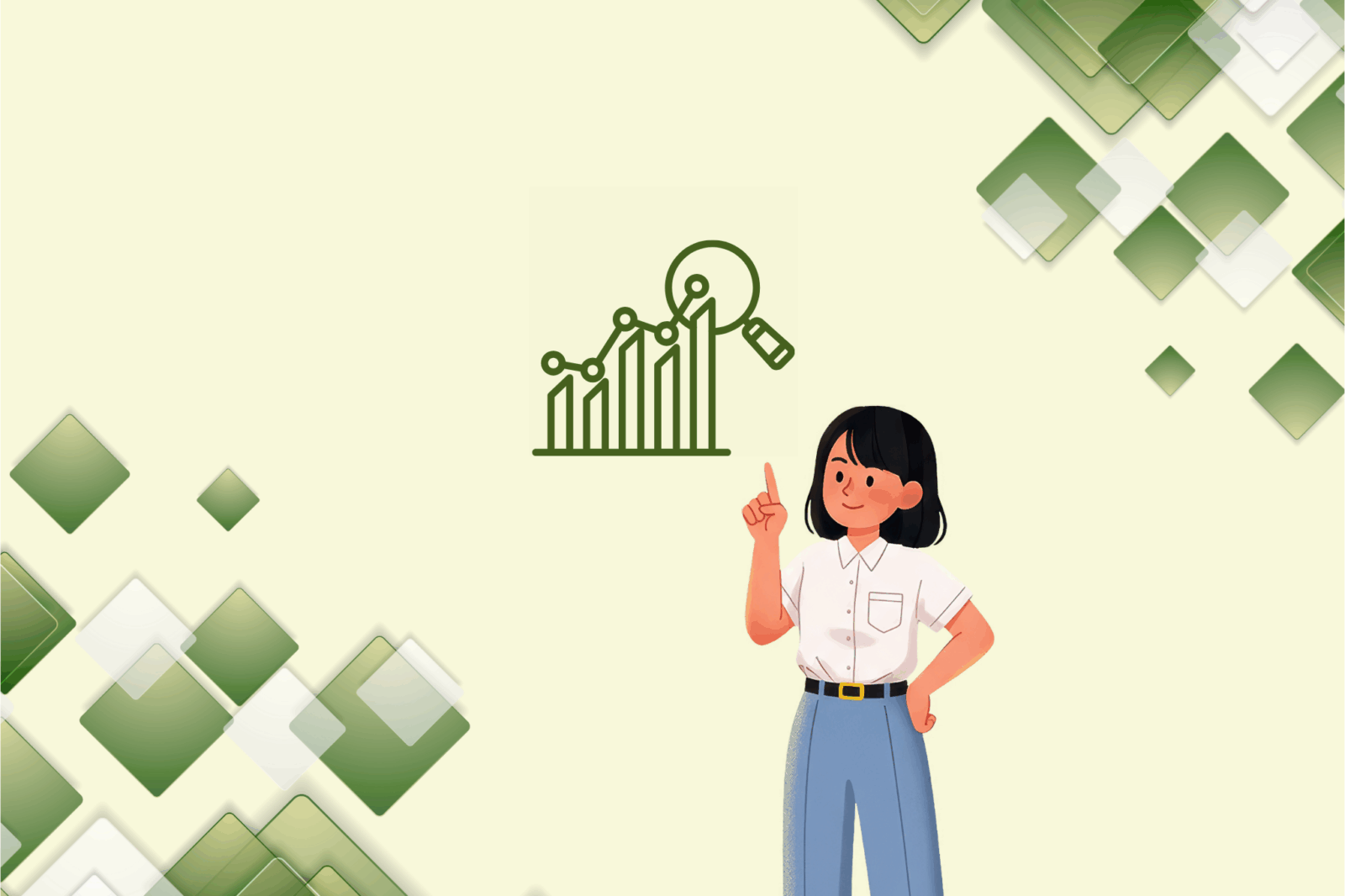 İş zekâsı ve raporlama konseptini anlatan grafik ve çizim.