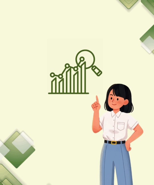 Dijital otorite İş zekâsı ve raporlama konseptini anlatan grafik ve çizim.